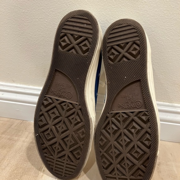 COMME DES GARÇON blue CDG converse!!! MEN’s!! SIZE 10. Worn a few times - Picture 3 of 7